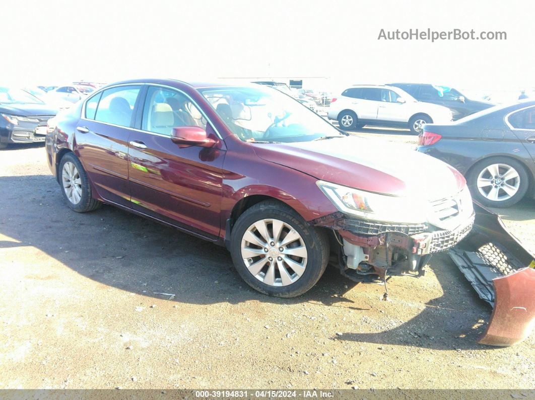 2014 Honda Accord Ex Burgundy vin: 1HGCR2F77EA182916