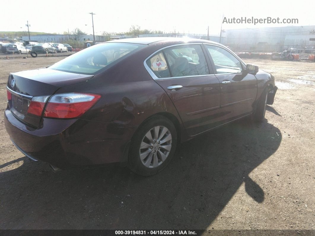 2014 Honda Accord Ex Burgundy vin: 1HGCR2F77EA182916