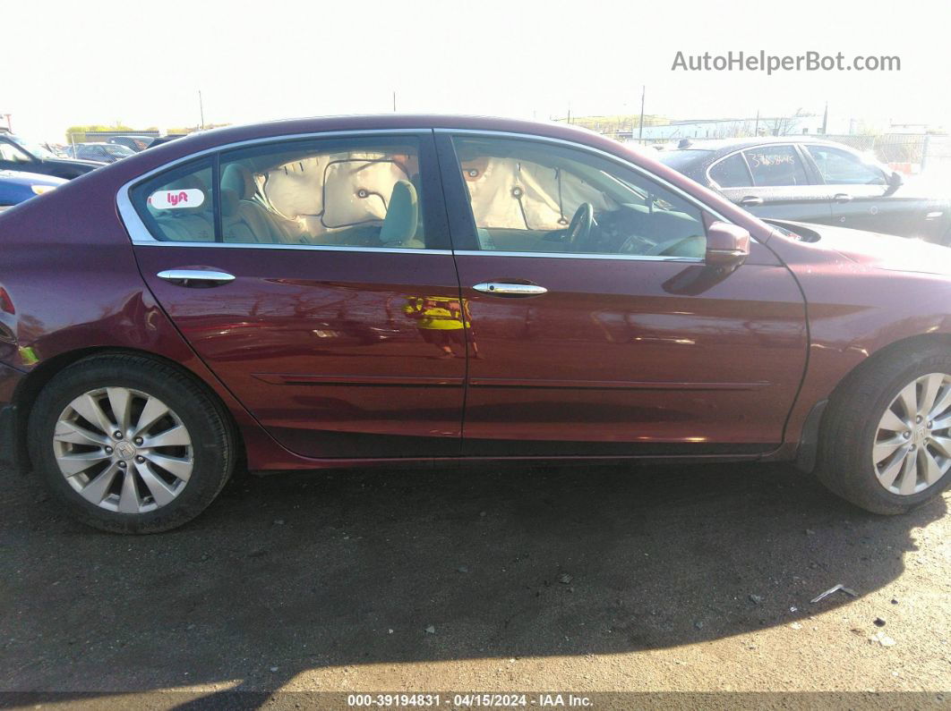 2014 Honda Accord Ex Burgundy vin: 1HGCR2F77EA182916