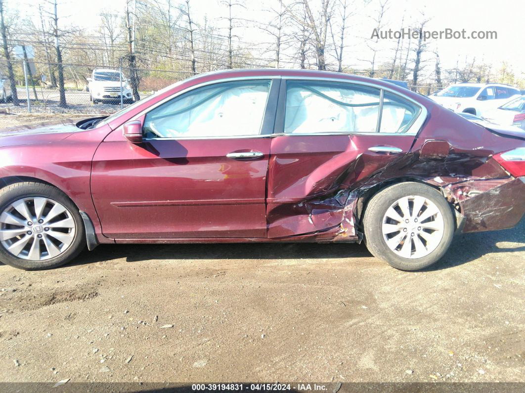 2014 Honda Accord Ex Burgundy vin: 1HGCR2F77EA182916