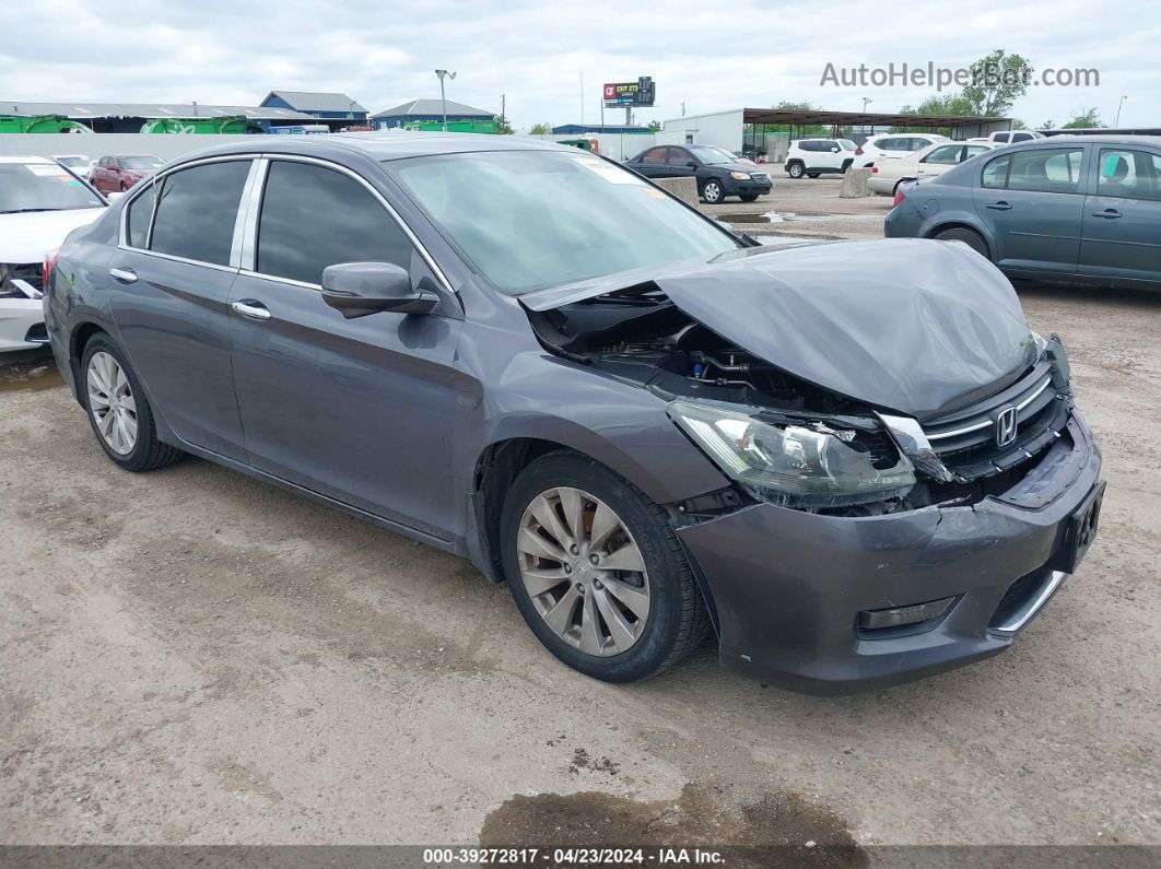 2014 Honda Accord Ex Gray vin: 1HGCR2F77EA204025