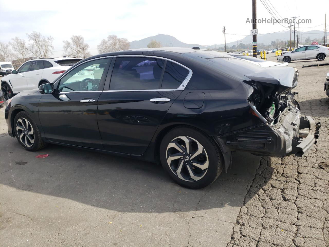 2016 Honda Accord Ex Черный vin: 1HGCR2F77GA112996