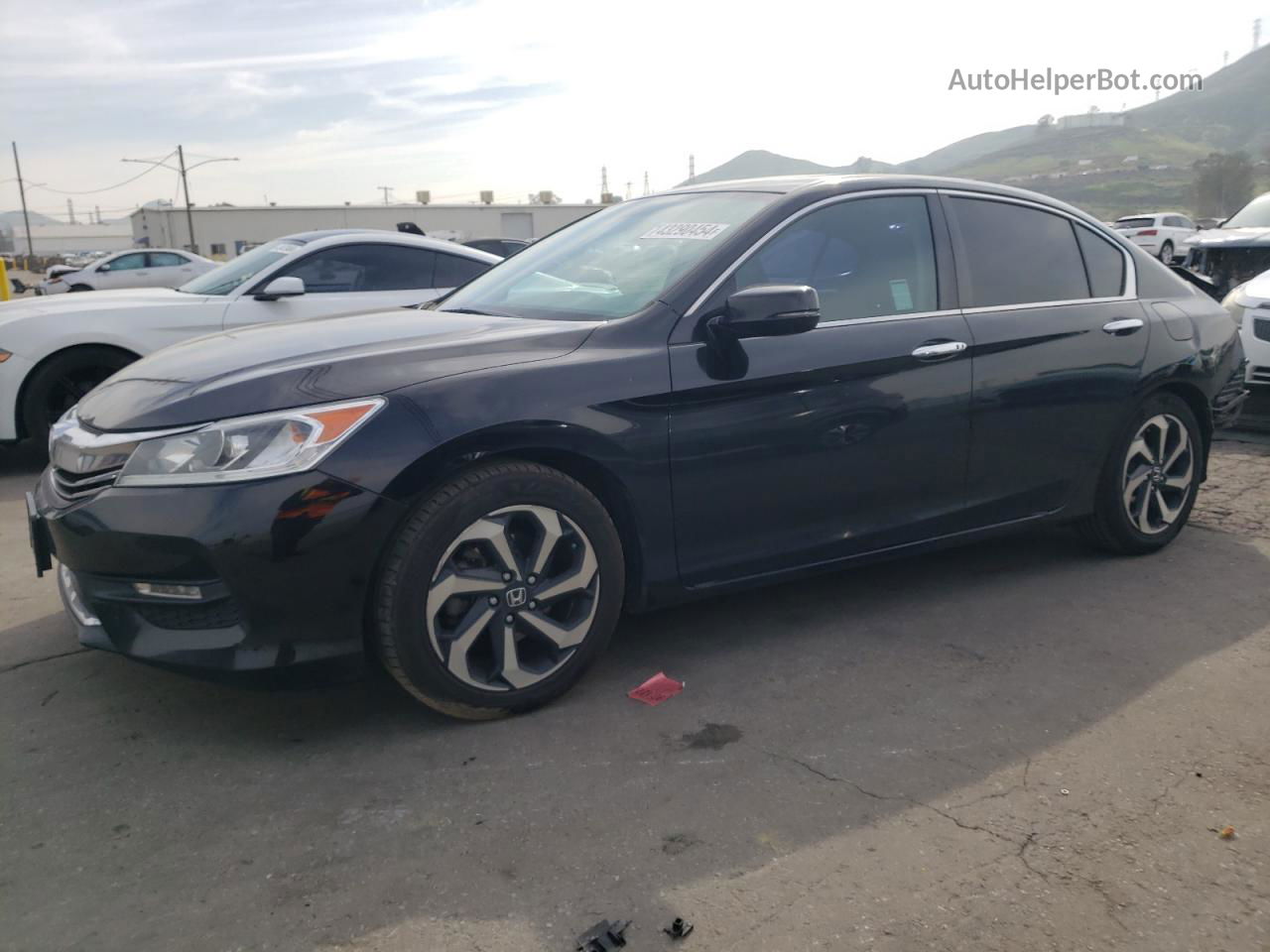 2016 Honda Accord Ex Черный vin: 1HGCR2F77GA112996