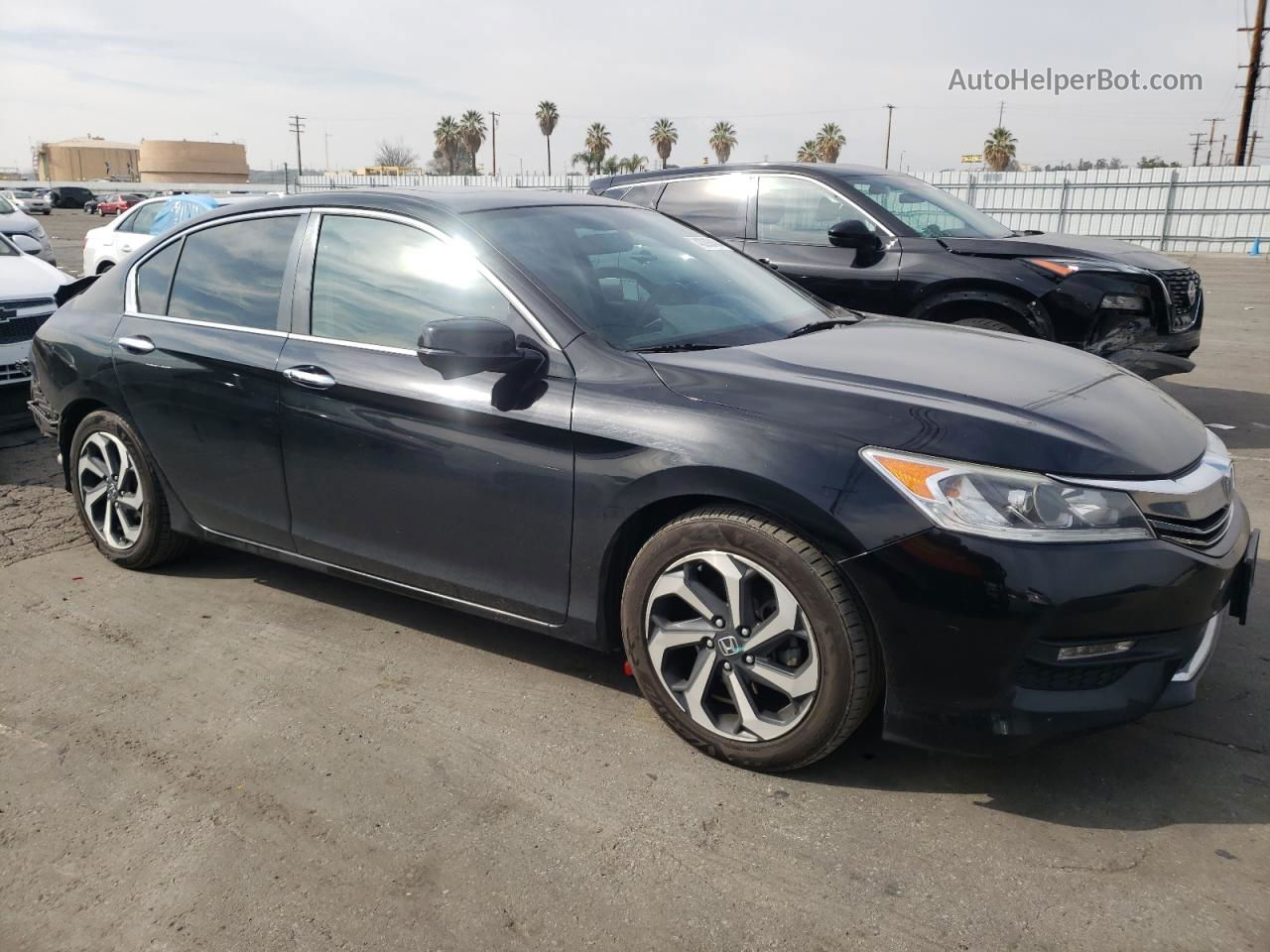 2016 Honda Accord Ex Черный vin: 1HGCR2F77GA112996