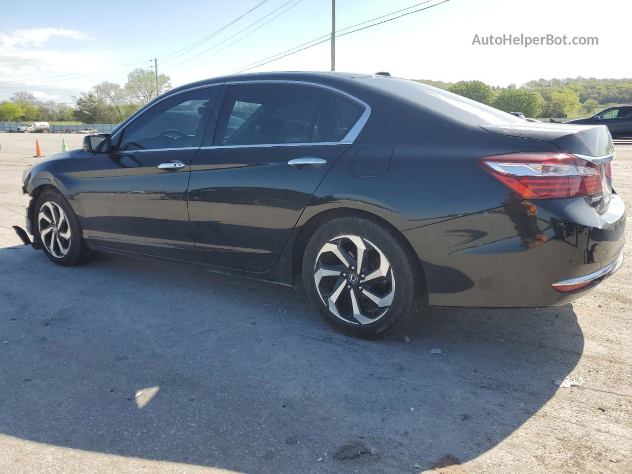 2017 Honda Accord Ex Черный vin: 1HGCR2F77HA087857