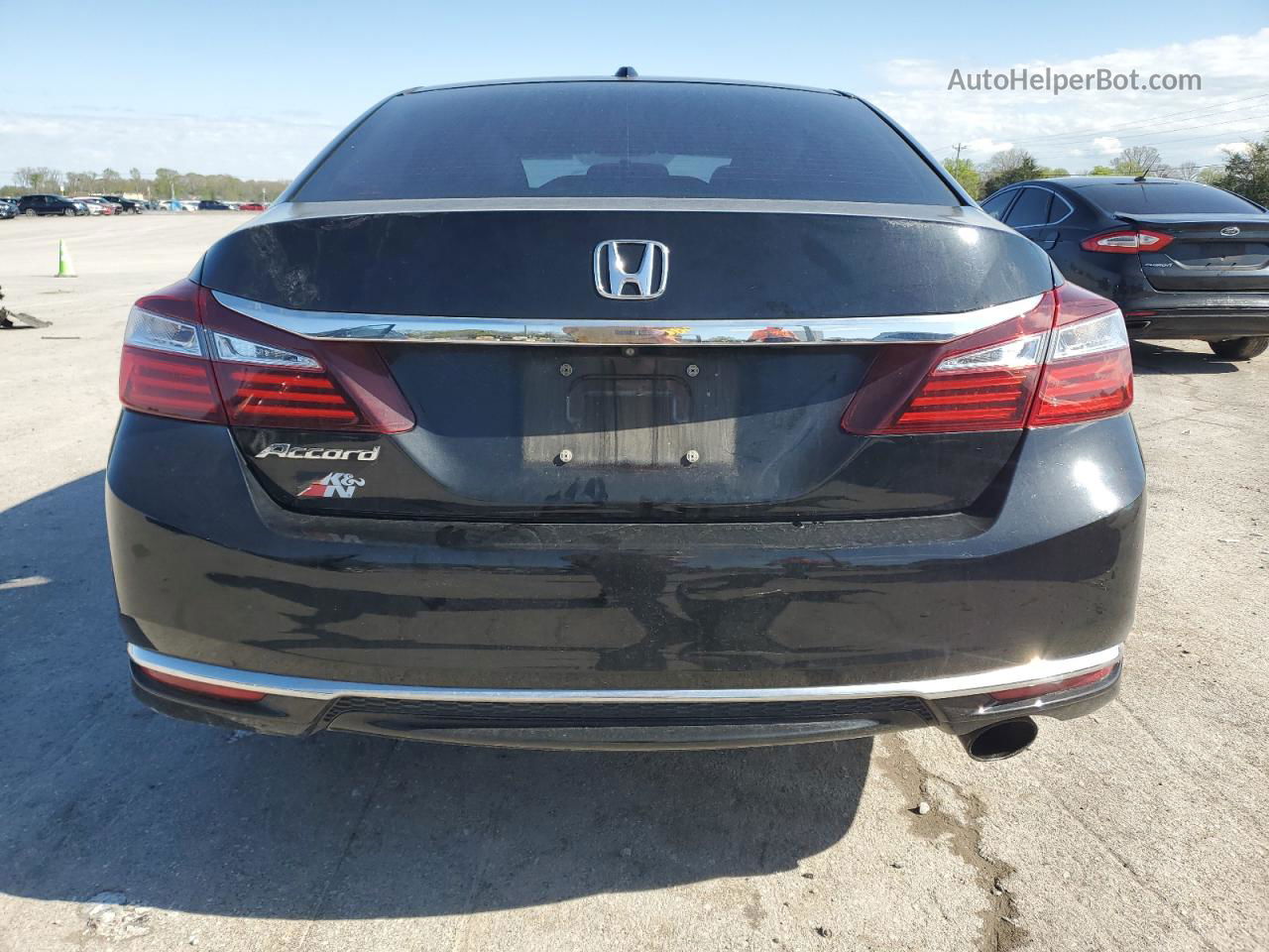 2017 Honda Accord Ex Черный vin: 1HGCR2F77HA087857