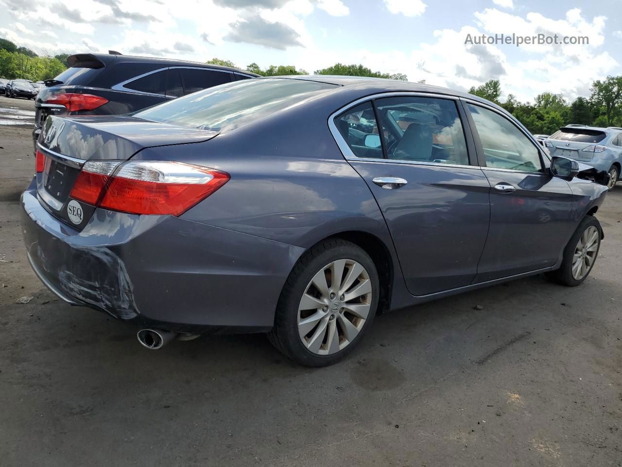 2014 Honda Accord Ex Gray vin: 1HGCR2F78EA053244