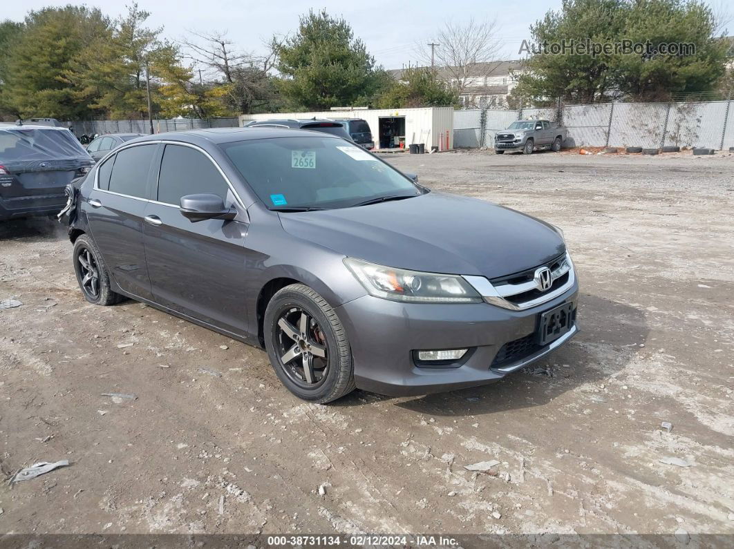 2014 Honda Accord Ex Gray vin: 1HGCR2F78EA123938