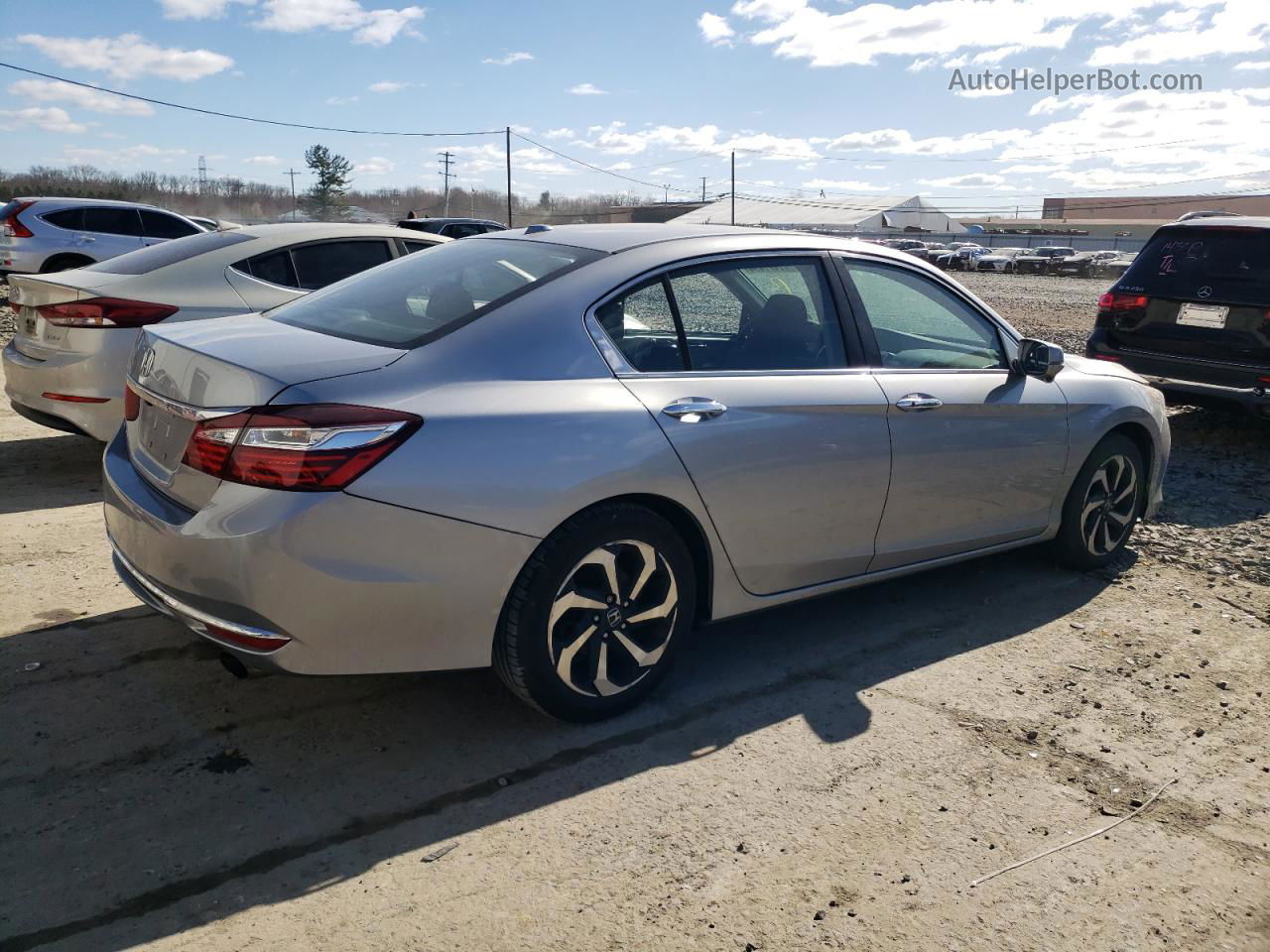 2017 Honda Accord Ex Silver vin: 1HGCR2F78HA122566