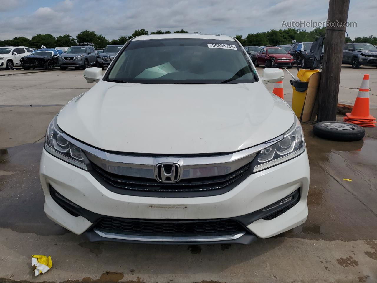 2017 Honda Accord Ex White vin: 1HGCR2F78HA190656