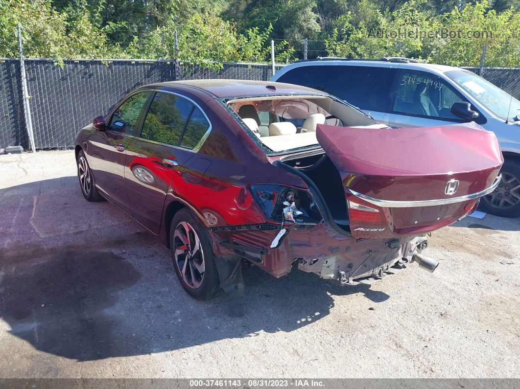 2017 Honda Accord Ex Burgundy vin: 1HGCR2F78HA200022