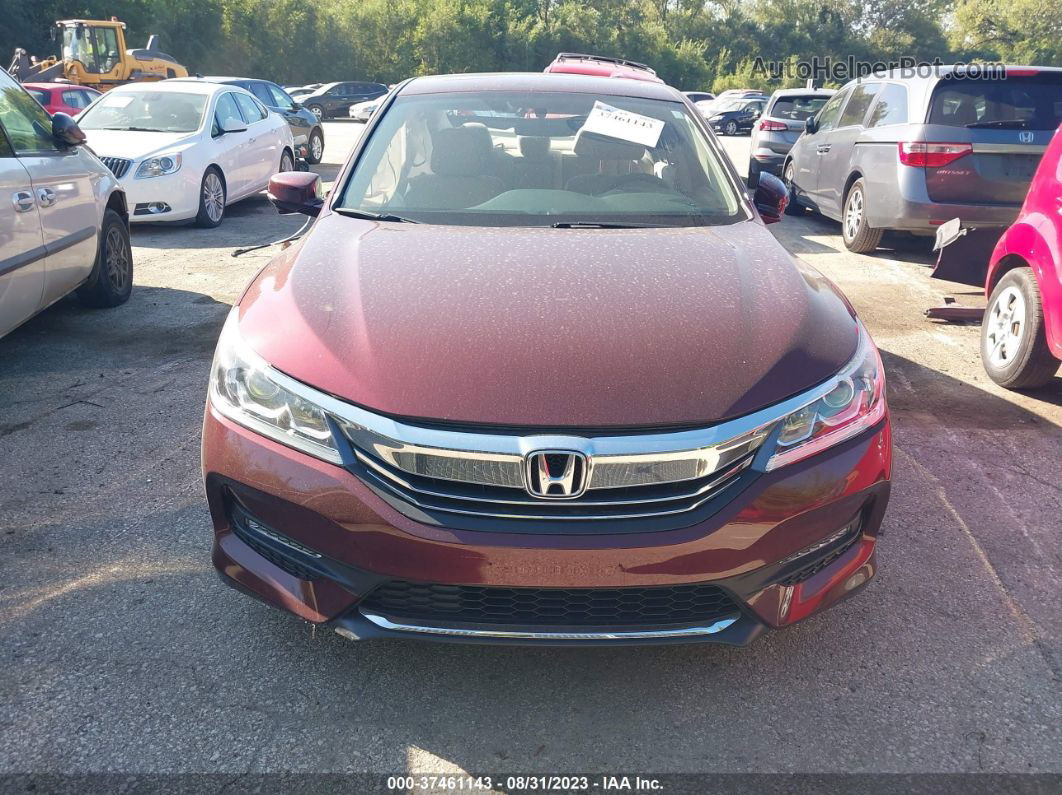 2017 Honda Accord Ex Burgundy vin: 1HGCR2F78HA200022