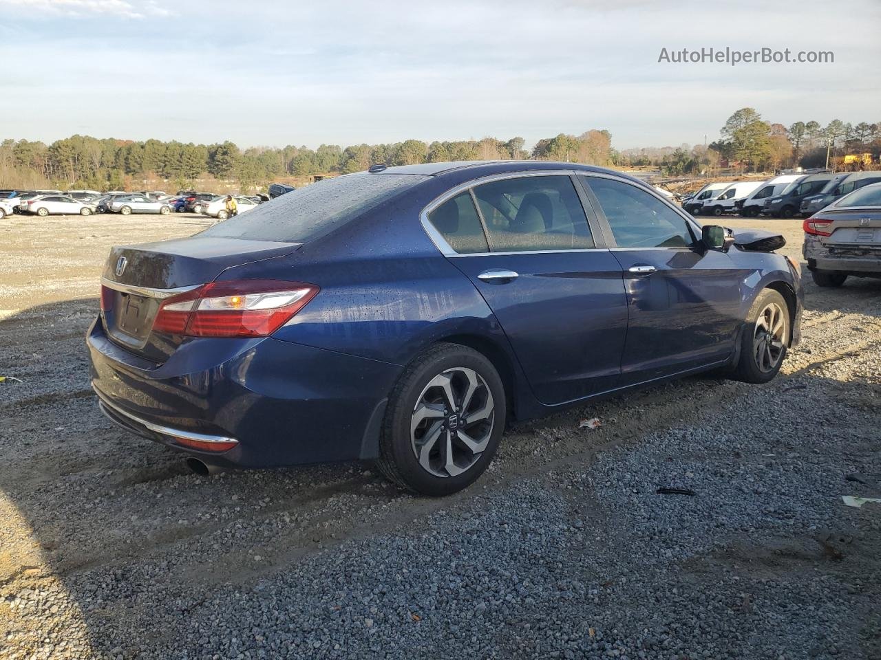 2017 Honda Accord Ex Blue vin: 1HGCR2F78HA218472