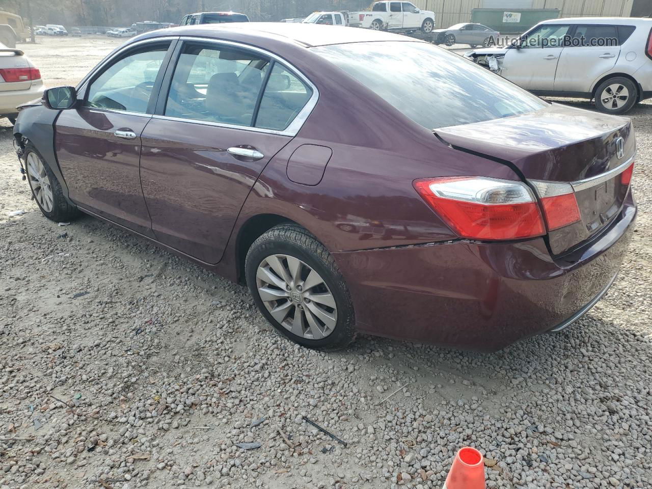 2014 Honda Accord Ex Бордовый vin: 1HGCR2F79EA073616