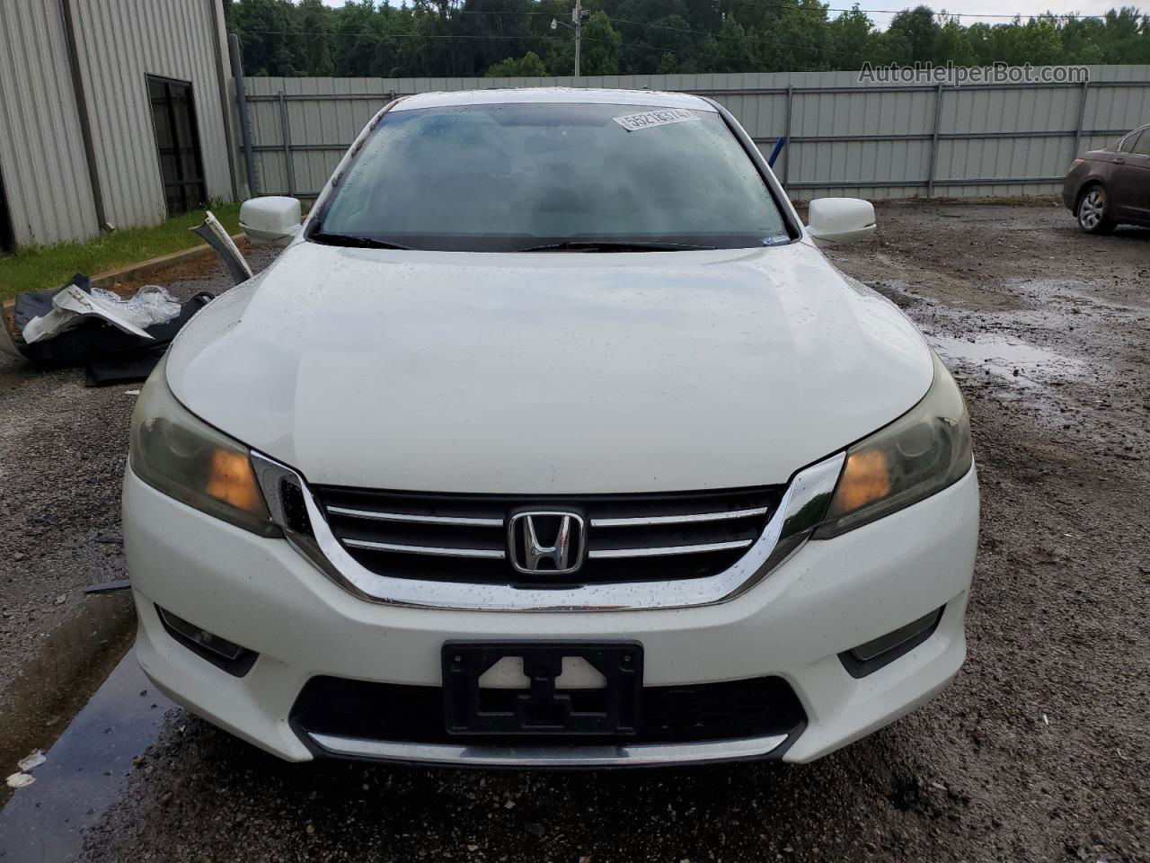 2015 Honda Accord Ex White vin: 1HGCR2F79FA255334