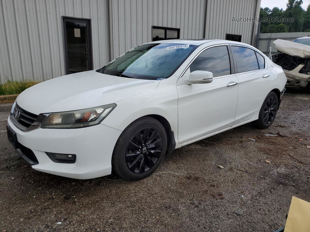 2015 Honda Accord Ex White vin: 1HGCR2F79FA255334