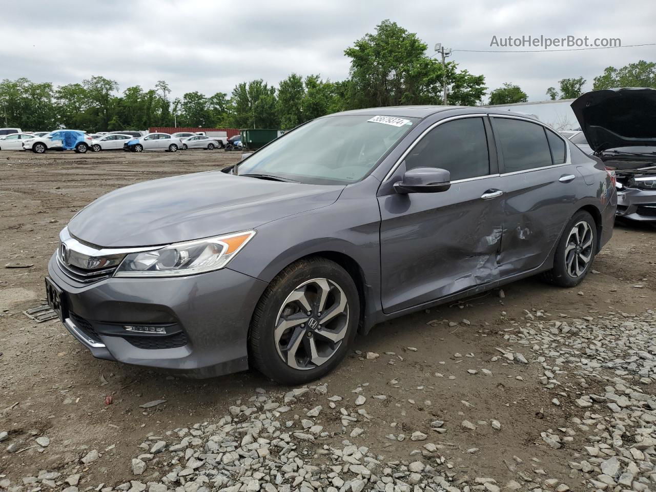 2017 Honda Accord Ex Gray vin: 1HGCR2F79HA245924