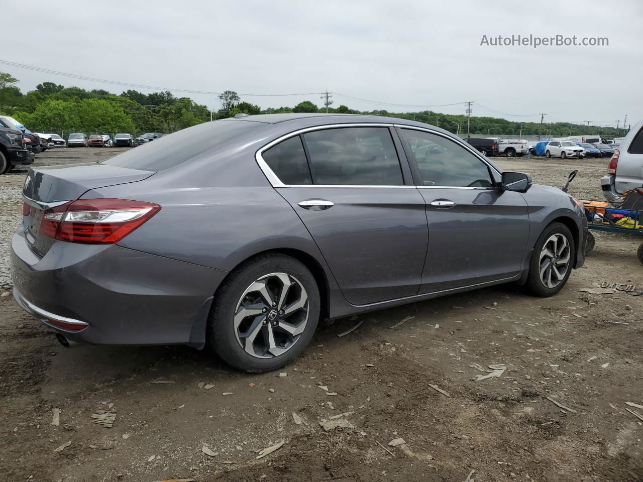 2017 Honda Accord Ex Gray vin: 1HGCR2F79HA245924