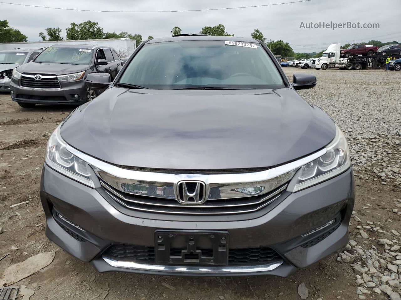 2017 Honda Accord Ex Gray vin: 1HGCR2F79HA245924