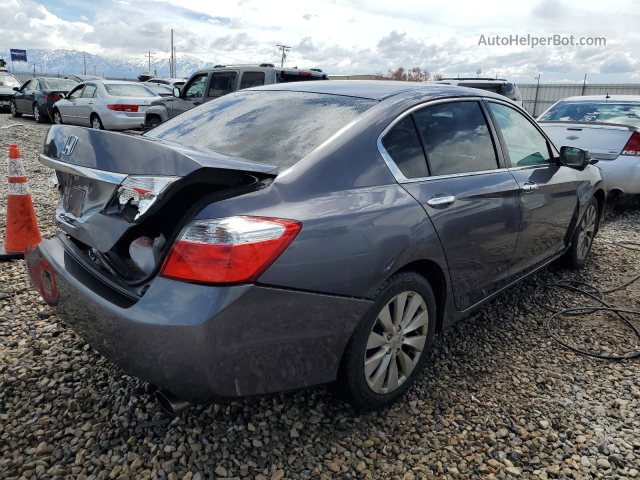 2014 Honda Accord Ex Gray vin: 1HGCR2F7XEA034985