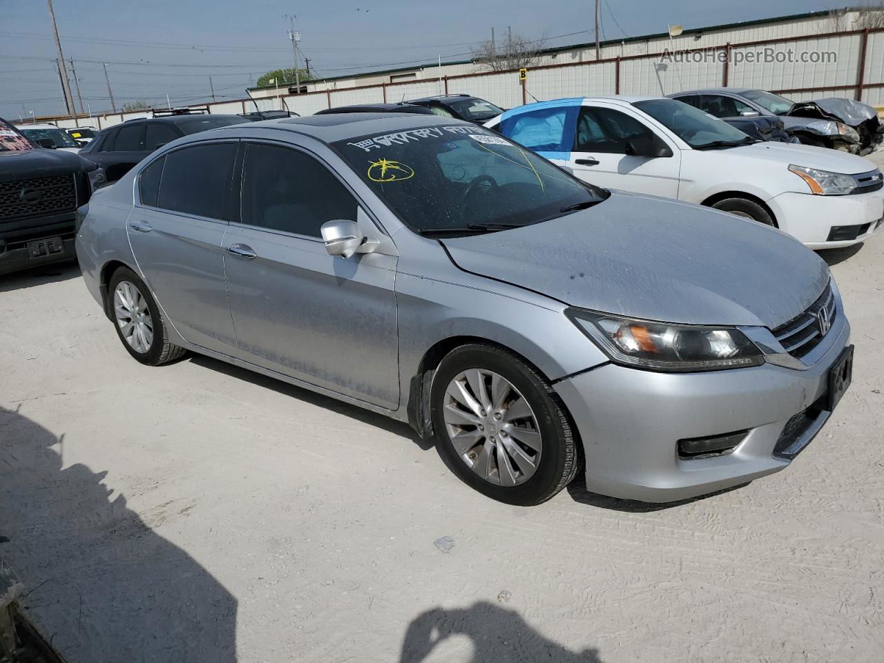 2014 Honda Accord Ex Silver vin: 1HGCR2F7XEA154656