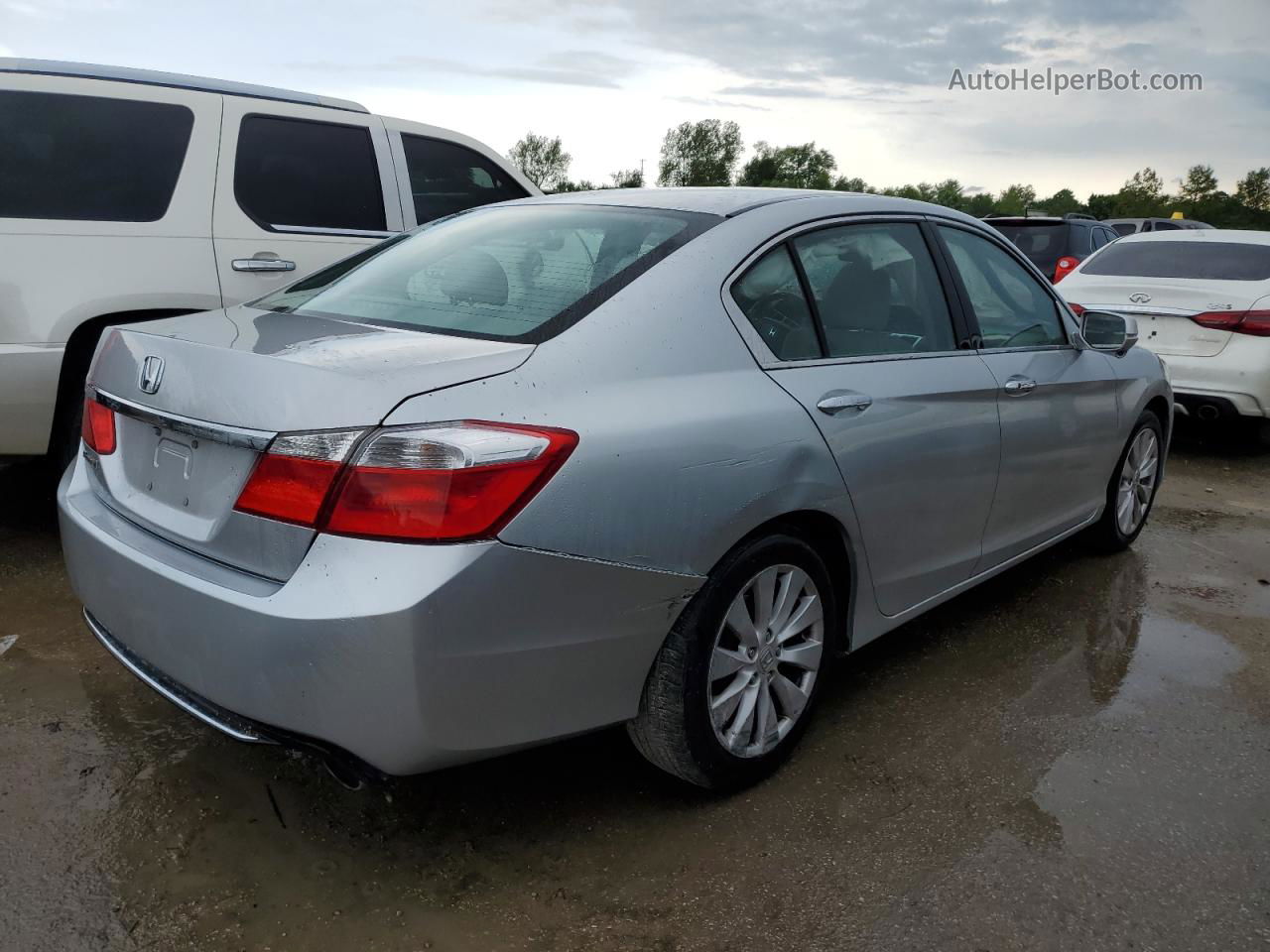 2014 Honda Accord Ex Silver vin: 1HGCR2F7XEA187091