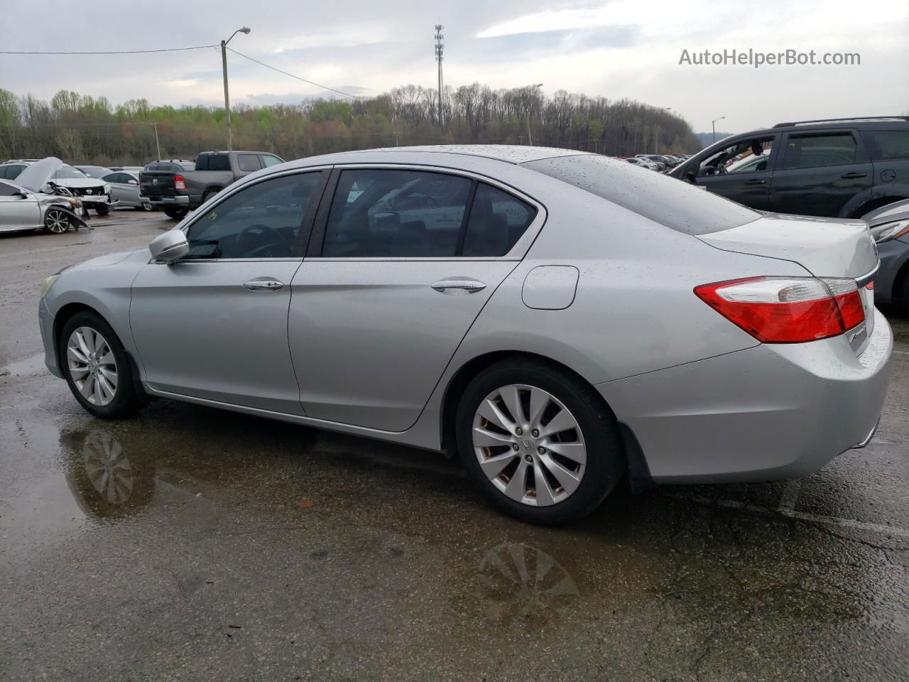 2014 Honda Accord Ex Silver vin: 1HGCR2F7XEA205668