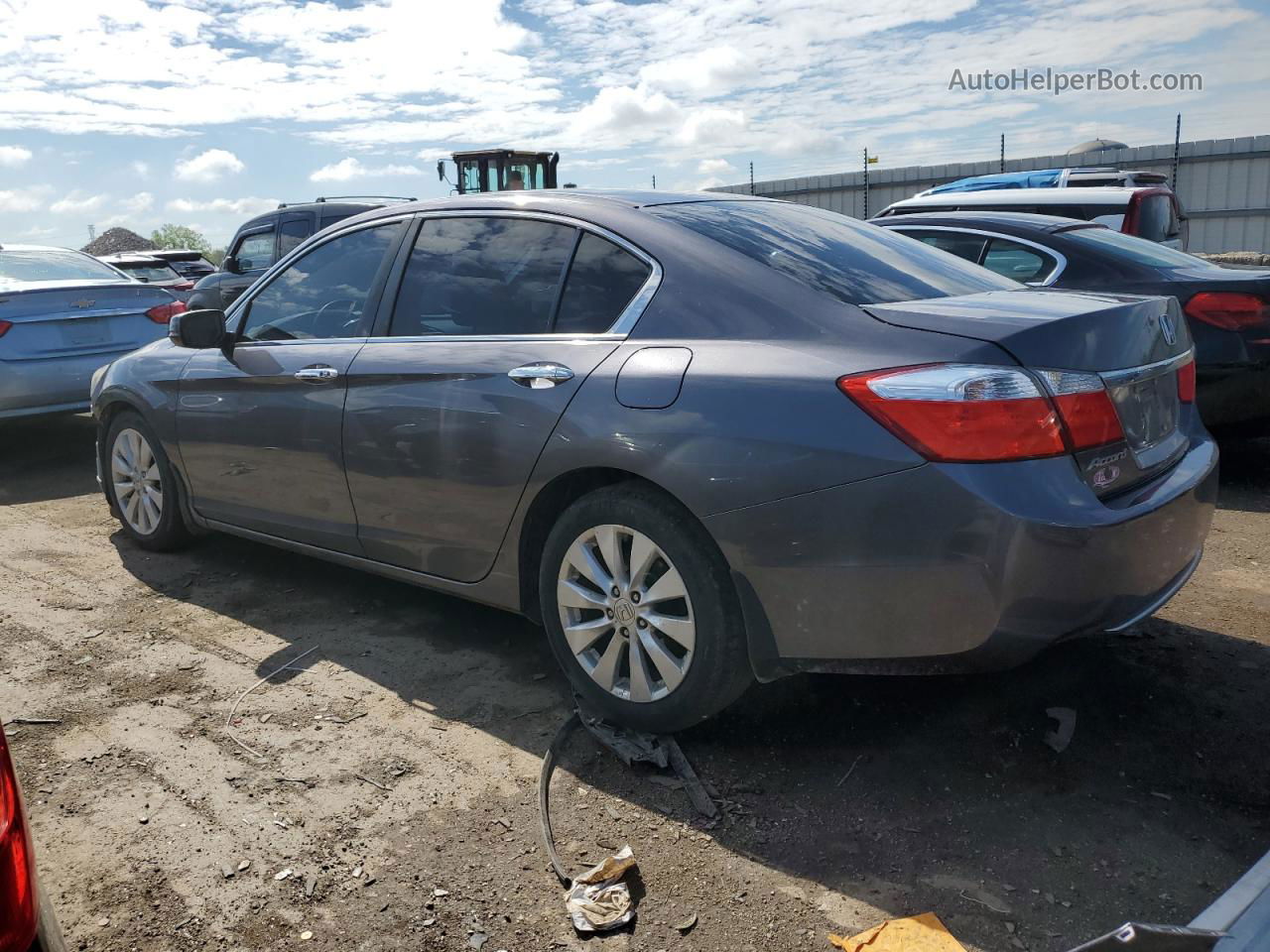 2014 Honda Accord Ex Gray vin: 1HGCR2F7XEA223538