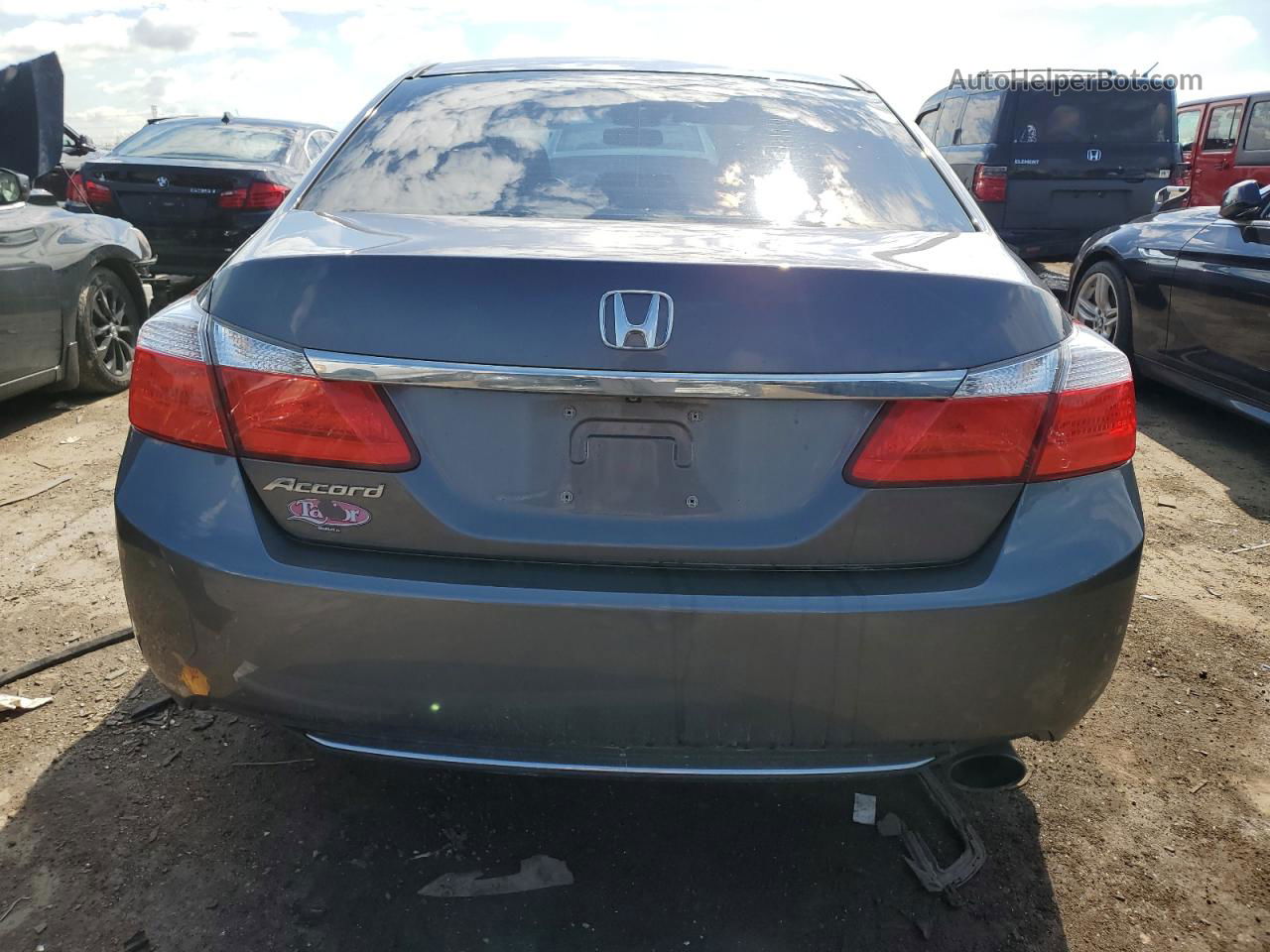 2014 Honda Accord Ex Gray vin: 1HGCR2F7XEA223538