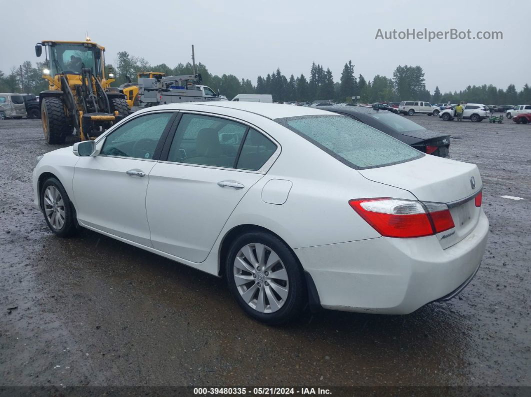 2014 Honda Accord Ex White vin: 1HGCR2F7XEA224463