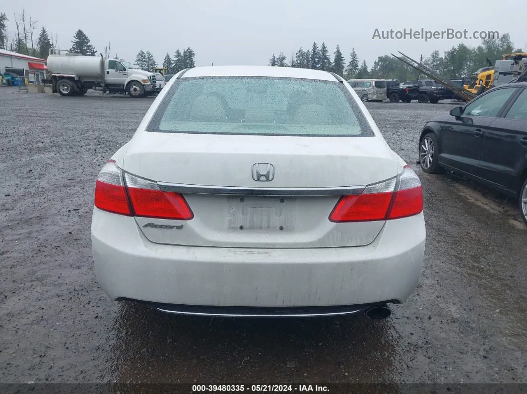 2014 Honda Accord Ex White vin: 1HGCR2F7XEA224463