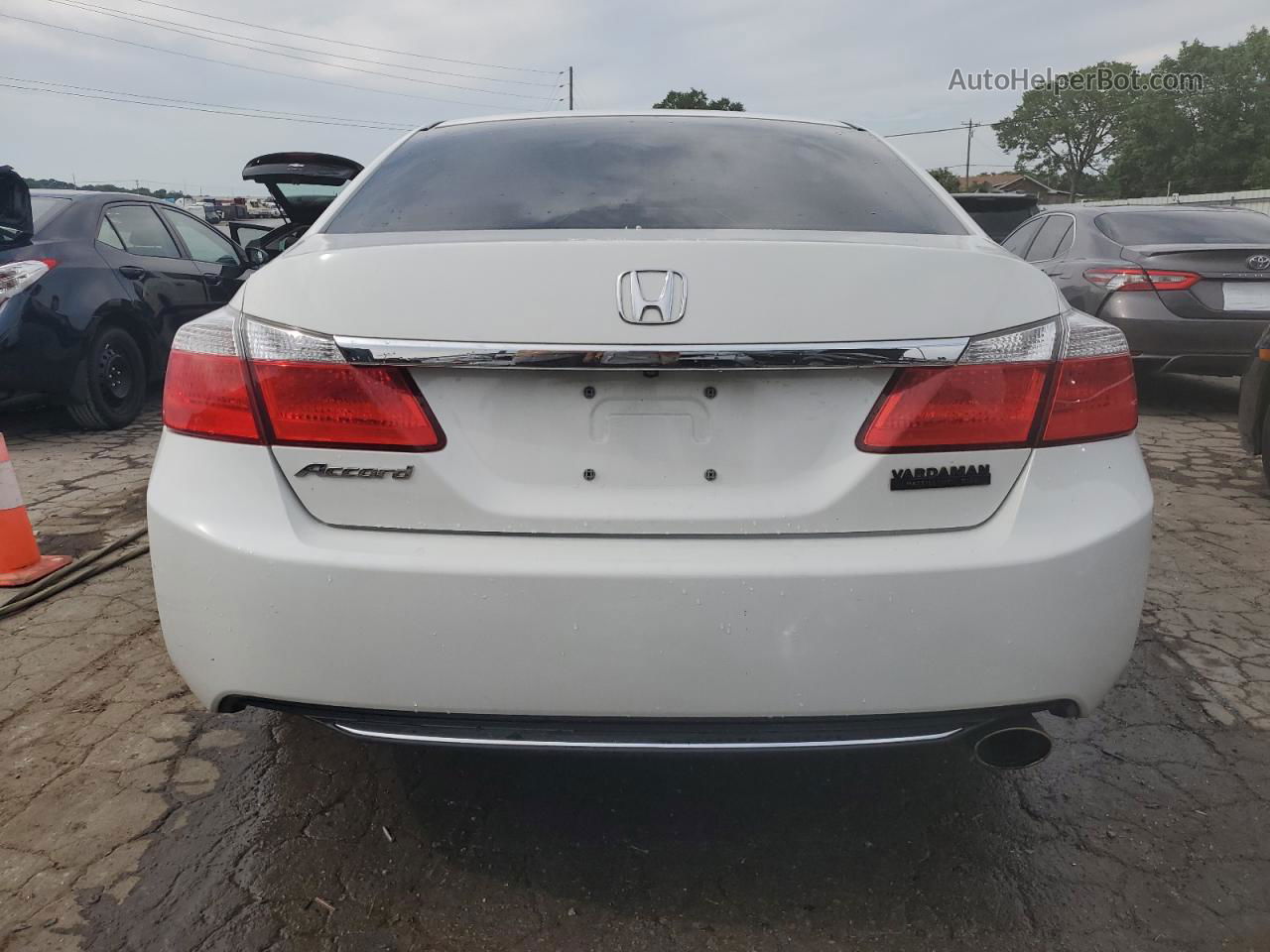 2014 Honda Accord Ex White vin: 1HGCR2F7XEA251985