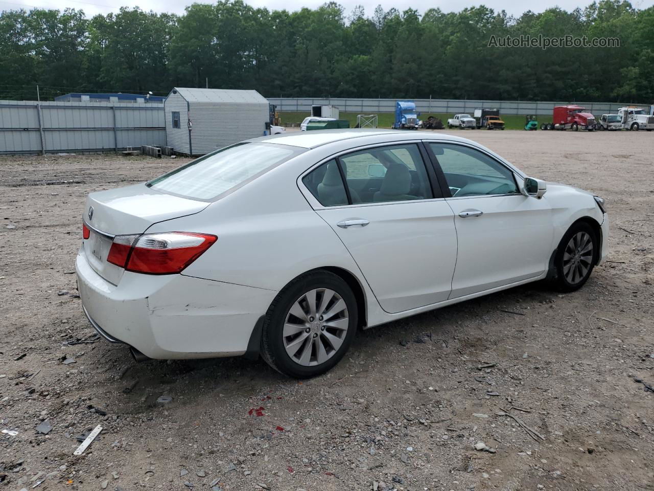 2015 Honda Accord Ex White vin: 1HGCR2F7XFA032624