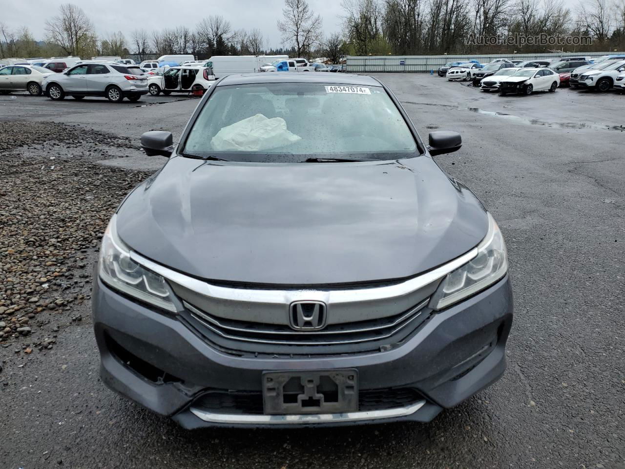 2016 Honda Accord Ex Серый vin: 1HGCR2F7XGA038652