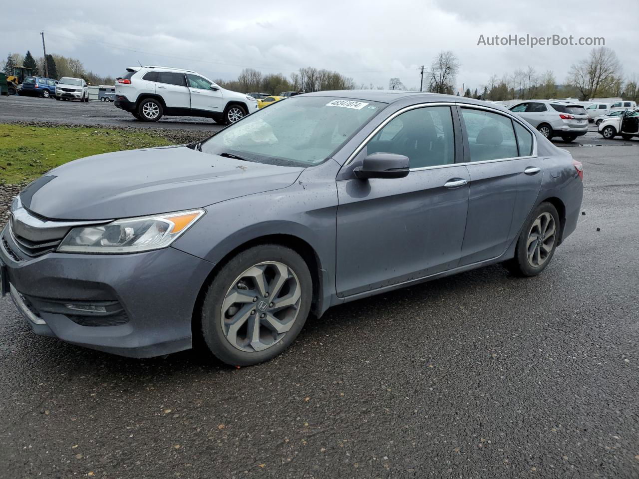 2016 Honda Accord Ex Gray vin: 1HGCR2F7XGA038652