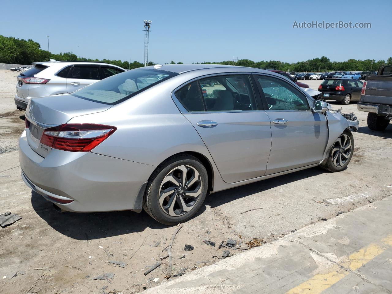 2016 Honda Accord Ex Silver vin: 1HGCR2F7XGA128903