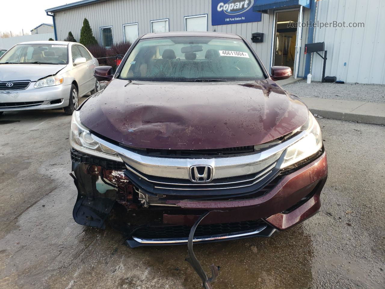 2017 Honda Accord Ex Maroon vin: 1HGCR2F7XHA096911