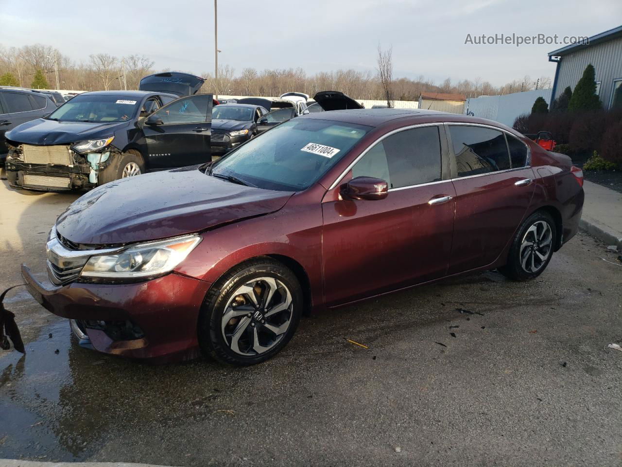 2017 Honda Accord Ex Maroon vin: 1HGCR2F7XHA096911