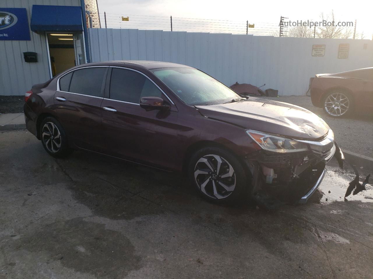 2017 Honda Accord Ex Maroon vin: 1HGCR2F7XHA096911