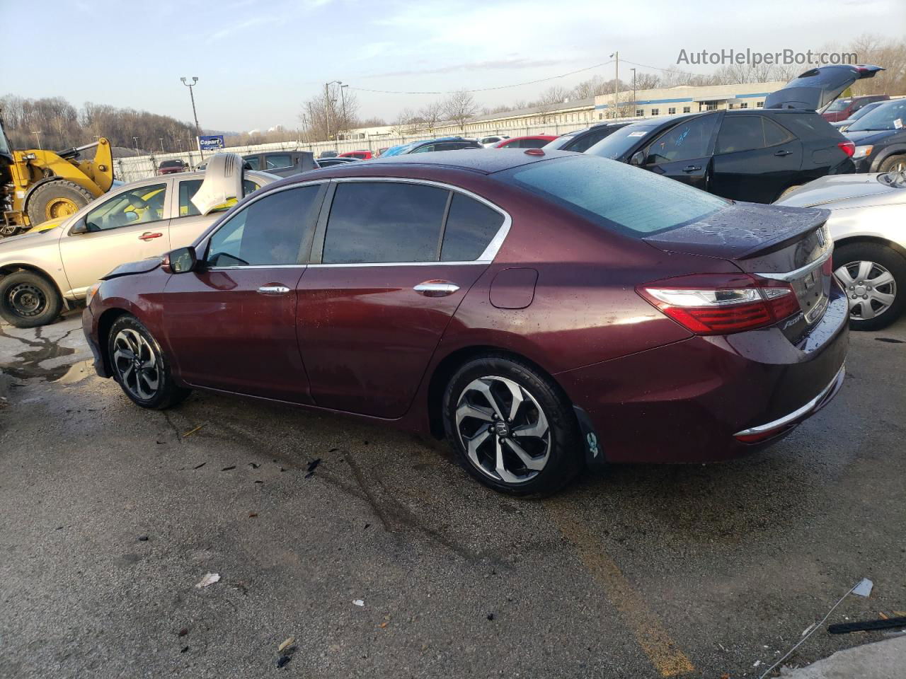 2017 Honda Accord Ex Темно-бордовый vin: 1HGCR2F7XHA096911