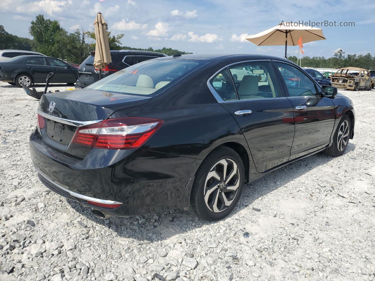 2017 Honda Accord Ex Черный vin: 1HGCR2F7XHA107096