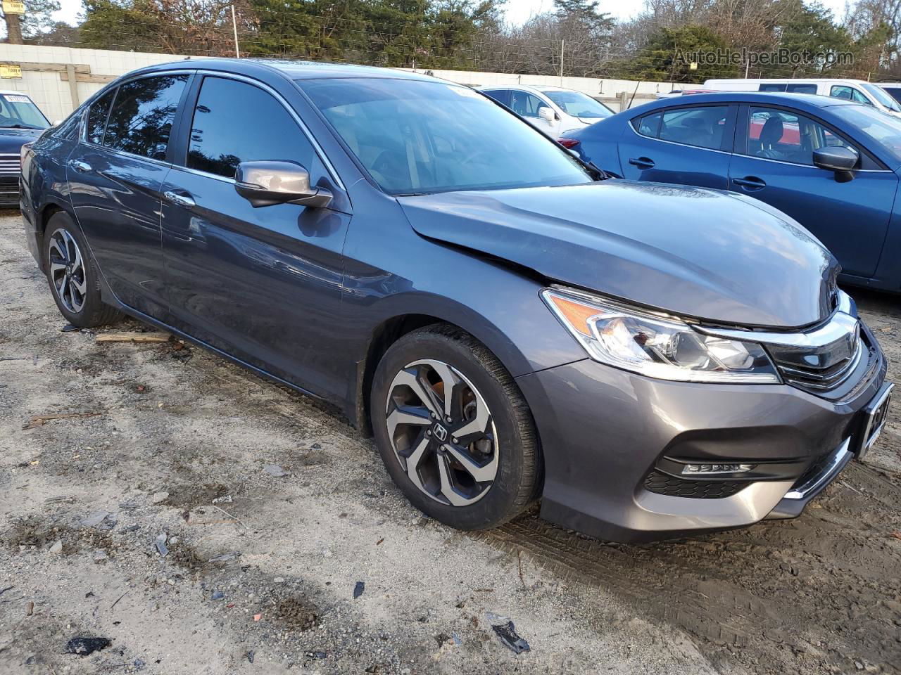 2017 Honda Accord Ex Gray vin: 1HGCR2F7XHA287552