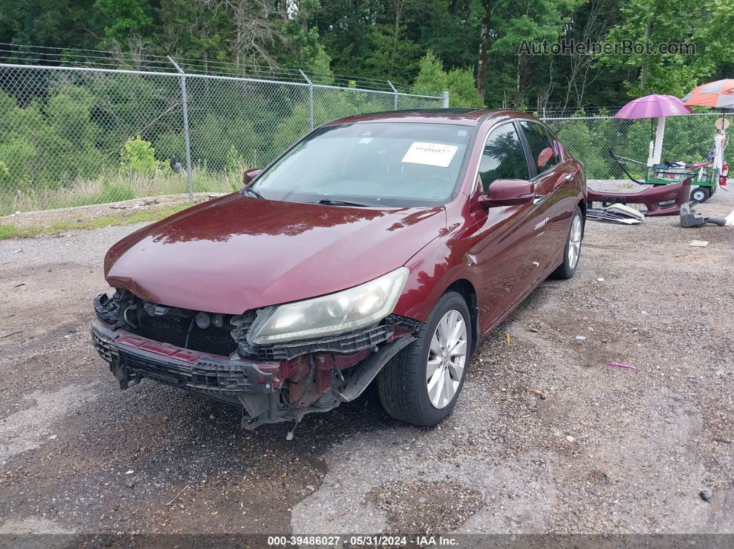 2014 Honda Accord Ex-l Maroon vin: 1HGCR2F80EA164332