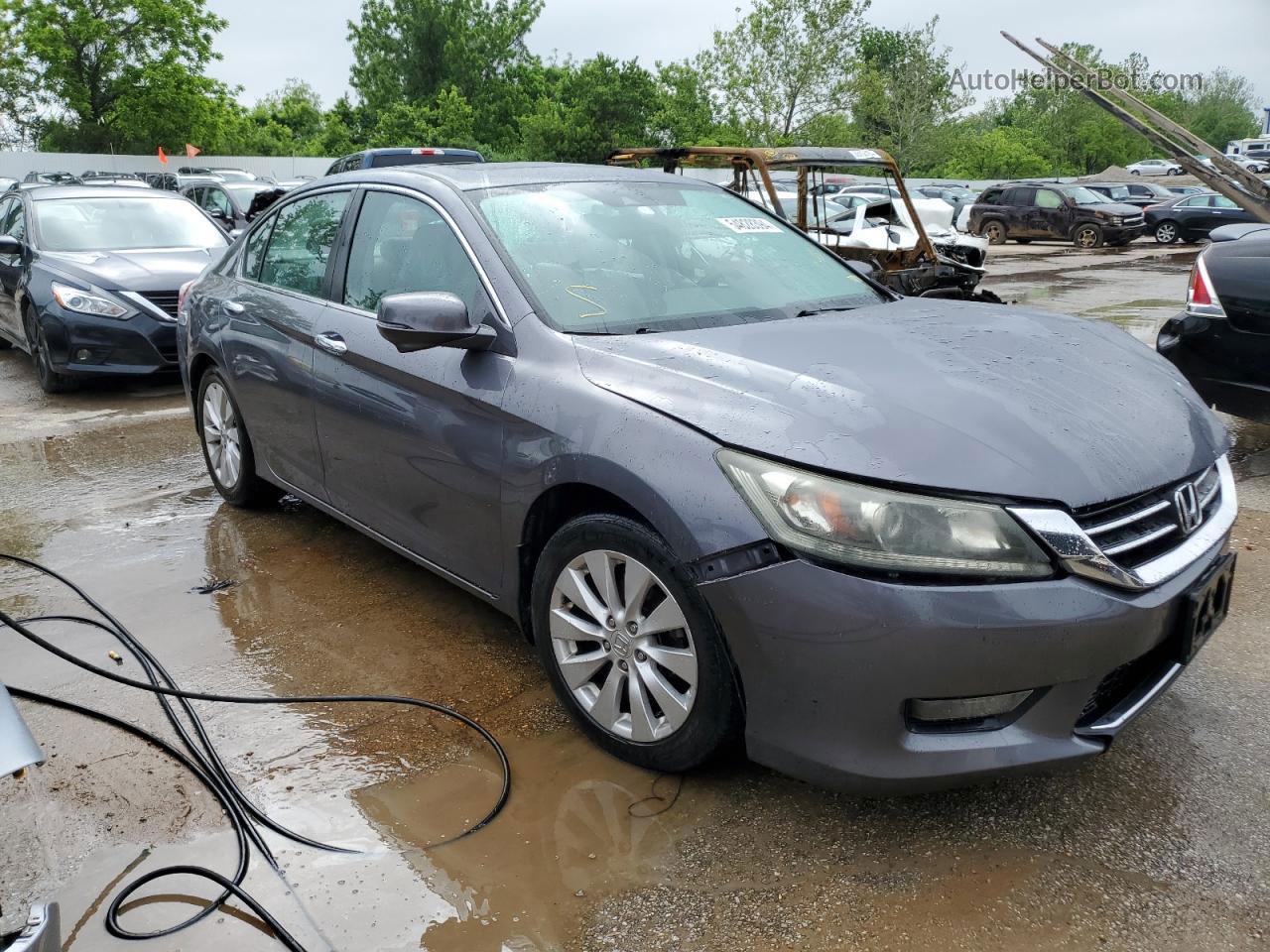 2014 Honda Accord Exl Серый vin: 1HGCR2F80EA207874