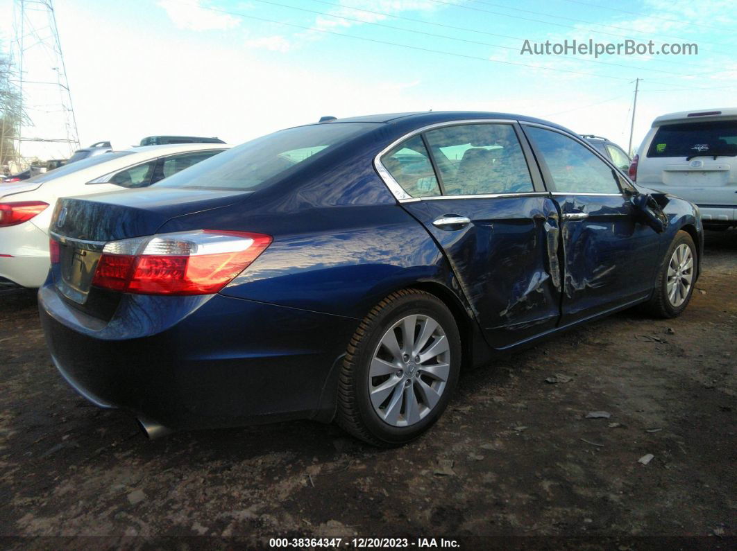 2014 Honda Accord Ex-l Dark Blue vin: 1HGCR2F80EA212718