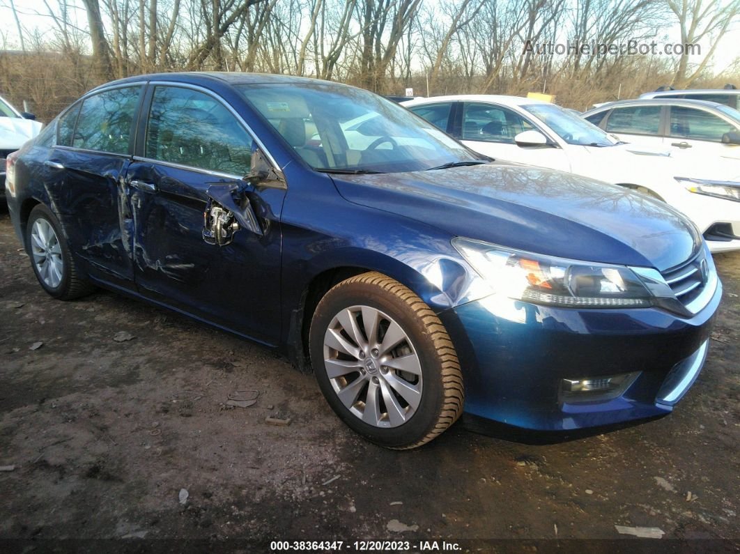 2014 Honda Accord Ex-l Dark Blue vin: 1HGCR2F80EA212718