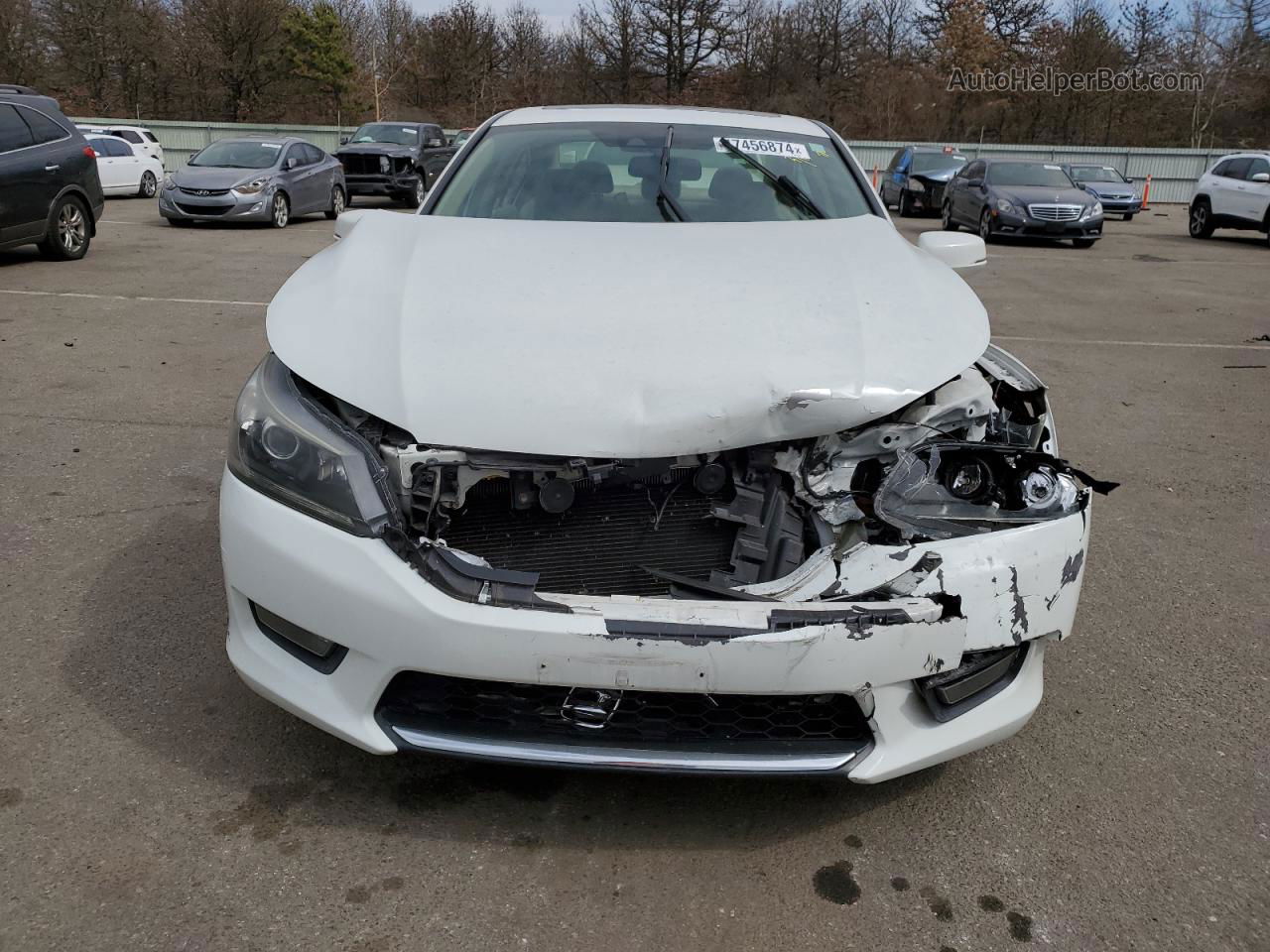 2014 Honda Accord Exl White vin: 1HGCR2F80EA230863