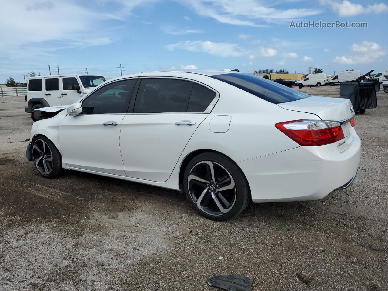 2015 Honda Accord Exl Белый vin: 1HGCR2F80FA133602