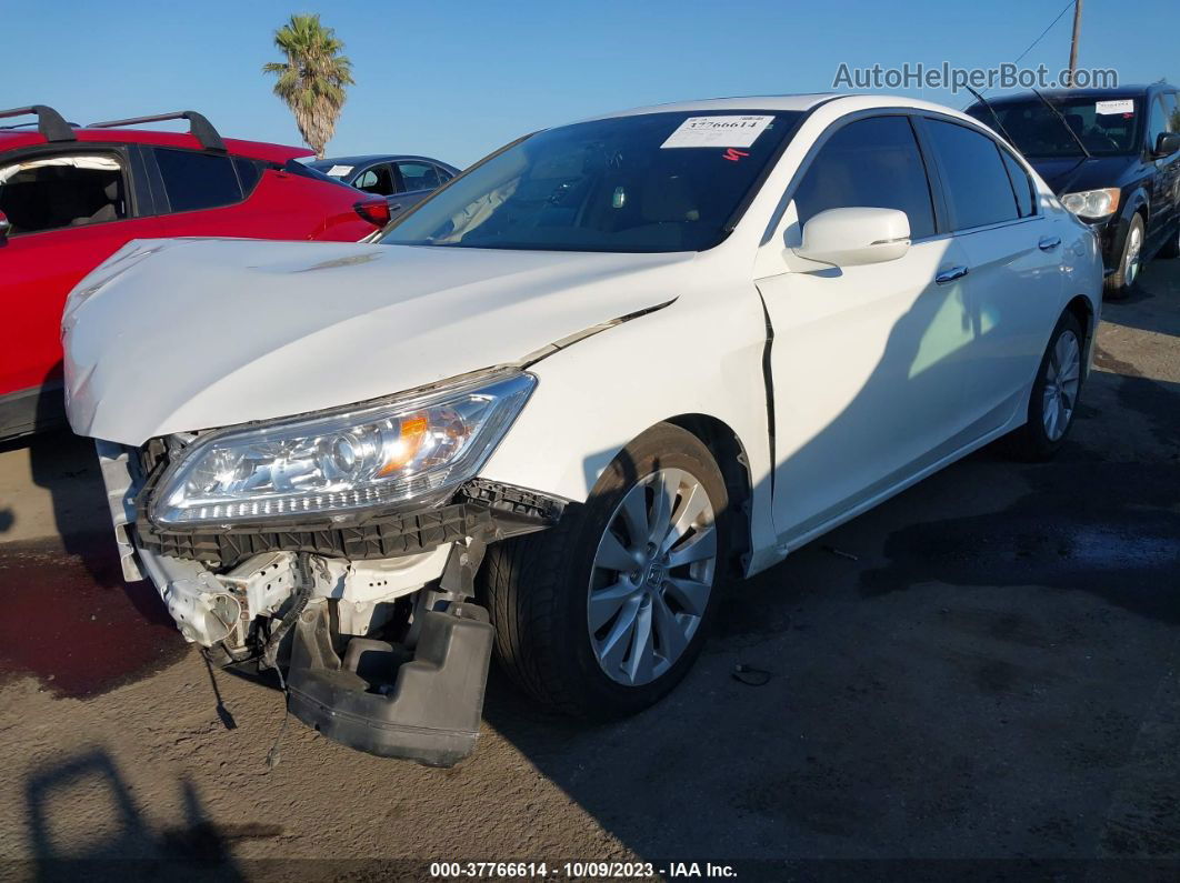 2015 Honda Accord Sedan Ex-l White vin: 1HGCR2F80FA184632