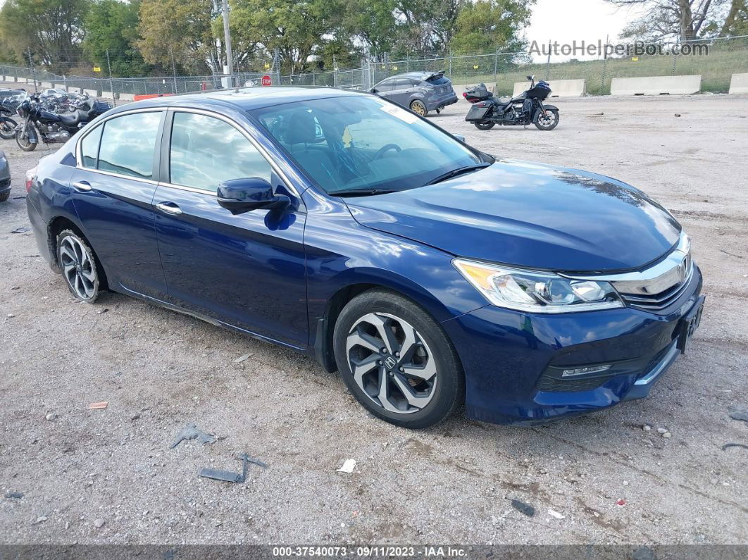 2017 Honda Accord Sedan Ex-l Blue vin: 1HGCR2F80HA025595